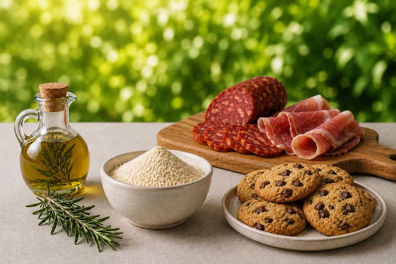 Defenda OX applications — packaged fresh meats, salmon and produce with rosemary extract